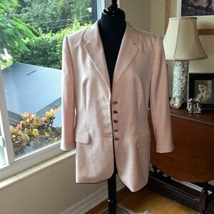 Escada 42 pink/yellow, 100% Cashmere, woven in Italy made in Germany. EUC